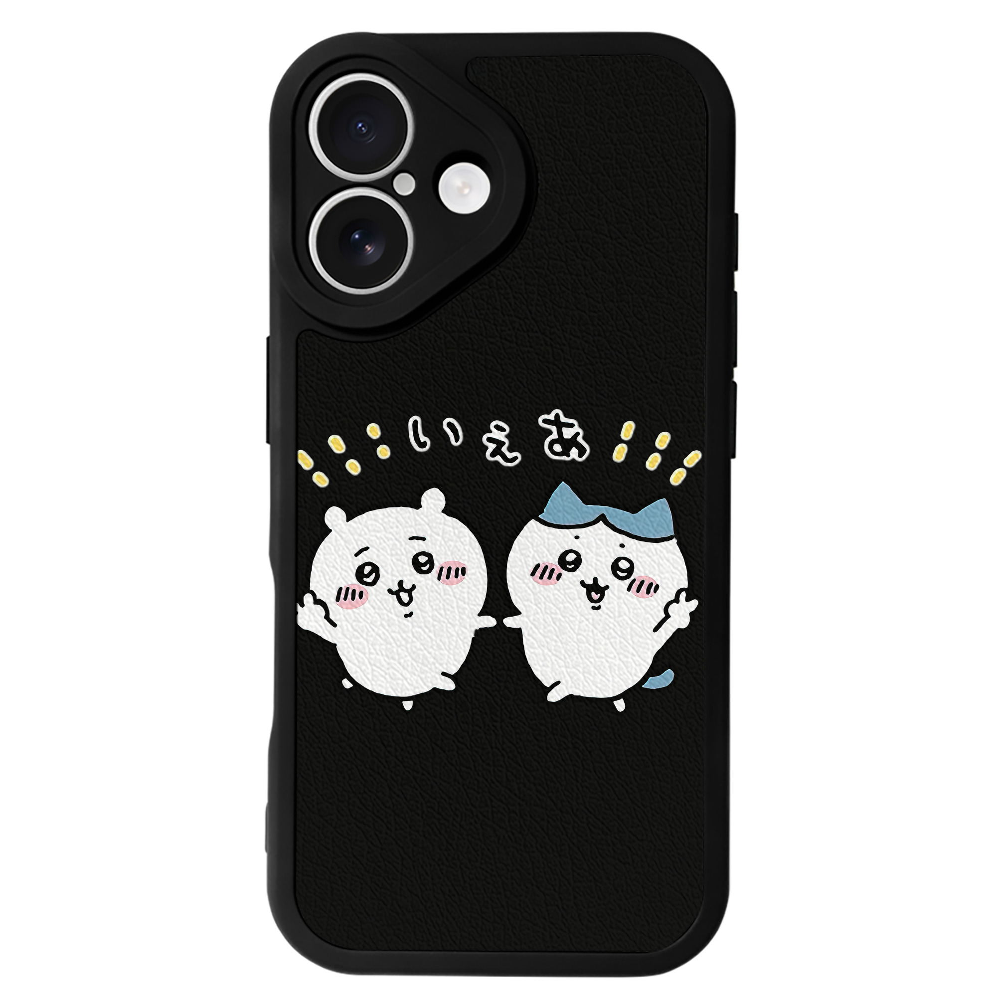 （画像用） ちいかわ ハチワレ Chii-kawa hachiware 【iPhone 16シリーズ対応】シリコンスマホケース（レザー調） 材質：シリコン